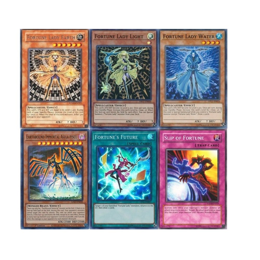 Yugioh Carly Carmine Deck - Visions - Earth - Fortune Lady Water - 40 Cards